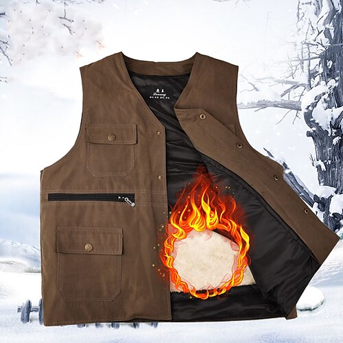 Men's Fishing Vest Hiking Fleece Vest Sleeveless Outerwear Top Outdoor Thermal Warm Windproof Fleece Lining Breathable Winter Fleece Army Green Work Fishing Camping / Hiking / Caving / Quick Dry
Men's Fishing Vest Hiking Fleece Vest Sleeveless Outerwear Top Outdoor Thermal Warm Windproof Fleece Lining Breathable Winter Fleece Army Green Work Fishing Camping / Hiking / Caving / Quick Dry