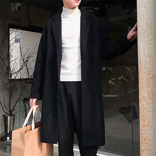 Men's Winter Coat Wool Coat Business Casual Winter Fall Polyester Windproof Warm Outerwear Clothing Apparel Stylish Minimalist non-printing Pure Color Pocket Turndown Single Breasted
Men's Winter Coat Wool Coat Business Casual Winter Fall Polyester Windproof Warm Outerwear Clothing Apparel Stylish Minimalist non-printing Pure Color Pocket Turndown Single Breasted