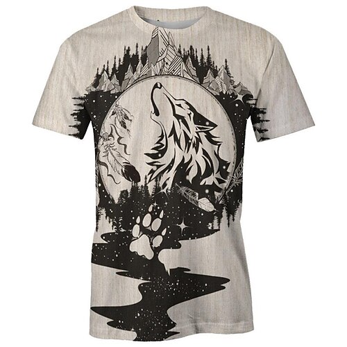 Men's Unisex T shirt Tee Animal Wolf Graphic Prints Crew Neck Khaki Short Sleeve 3D Print Outdoor Street Print Tops Sports Casual Classic Comfortable / Summer / Summer
Men's Unisex T shirt Tee Animal Wolf Graphic Prints Crew Neck Khaki Short Sleeve 3D Print Outdoor Street Print Tops Sports Casual Classic Comfortable / Summer / Summer