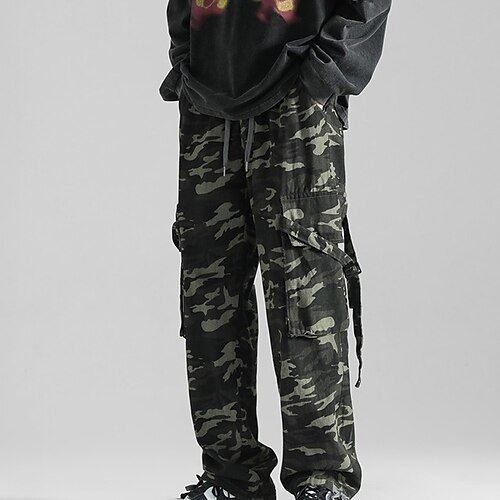Men's Cargo Pants Trousers Casual Pants Pocket Drawstring Elastic Waist Camouflage Comfort Soft Daily Holiday Streetwear Streetwear Loose Camouflage Micro-elastic / Spring / Elasticity
Men's Cargo Pants Trousers Casual Pants Pocket Drawstring Elastic Waist Camouflage Comfort Soft Daily Holiday Streetwear Streetwear Loose Camouflage Micro-elastic / Spring / Elasticity