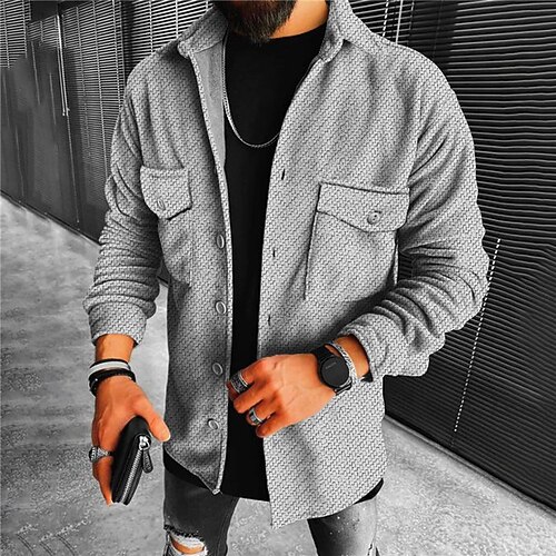 Men's Coat Street Daily Vacation Fall Winter Regular Coat Regular Fit Warm Breathable Streetwear Chic & Modern Casual Jacket Long Sleeve 3D Print Geometric Pocket Print Gray
Men's Coat Street Daily Vacation Fall Winter Regular Coat Regular Fit Warm Breathable Streetwear Chic & Modern Casual Jacket Long Sleeve 3D Print Geometric Pocket Print Gray