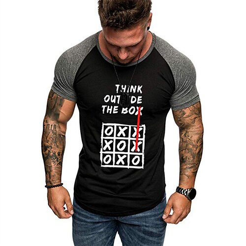 Men's T shirt Tee Graphic Letter Crew Neck Black Short Sleeve Hot Stamping Street Daily Patchwork Print Tops Fashion Designer Casual Comfortable / Summer / Summer / Sports
Men's T shirt Tee Graphic Letter Crew Neck Black Short Sleeve Hot Stamping Street Daily Patchwork Print Tops Fashion Designer Casual Comfortable / Summer / Summer / Sports