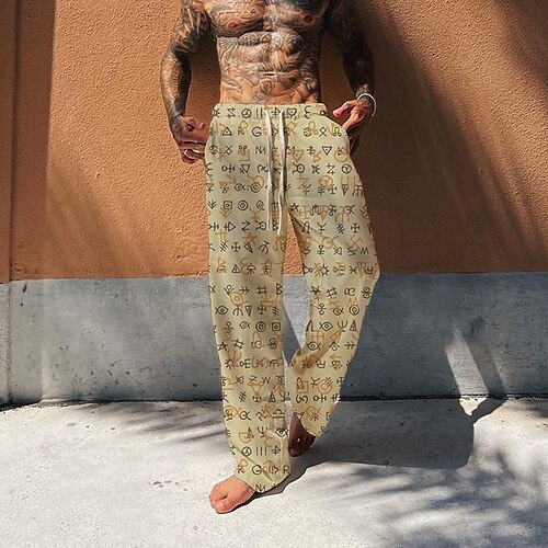 Men's Trousers Beach Pants Pocket Drawstring Elastic Waist Graphic Prints Comfort Breathable Casual Daily Holiday Streetwear Designer Khaki / Elasticity
Men's Trousers Beach Pants Pocket Drawstring Elastic Waist Graphic Prints Comfort Breathable Casual Daily Holiday Streetwear Designer Khaki / Elasticity