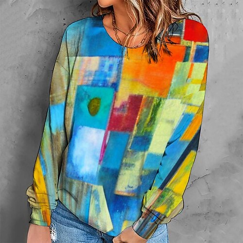 Women's Sweatshirt Pullover Retro Blue Graphic Geometric Tie Dye Casual Round Neck Long Sleeve S M L XL 2XL 3XL / Winter
Women's Sweatshirt Pullover Retro Blue Graphic Geometric Tie Dye Casual Round Neck Long Sleeve S M L XL 2XL 3XL / Winter