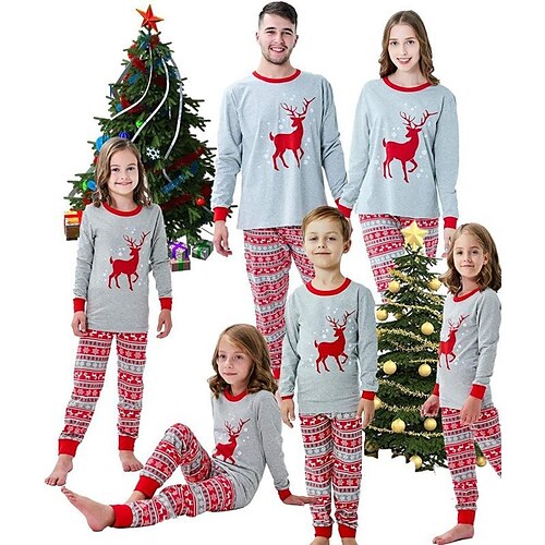 Family Look Christmas Pajamas Deer Home Gray Long Sleeve Daily Matching Outfits
Family Look Christmas Pajamas Deer Home Gray Long Sleeve Daily Matching Outfits