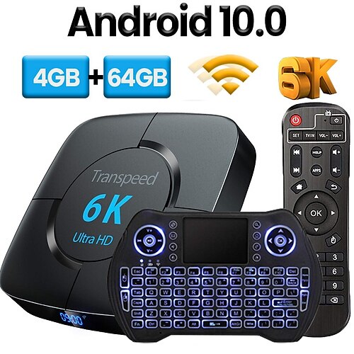 

TV Box Android 10.0 4GB RAM 64GB ROM H616 Smart TV Box Set Top Box with Mini Keyboard USB 2.0 Ultra HD 4K 6K HDR Dual Band WiFi 2.4 5.8GHz Android TV Box