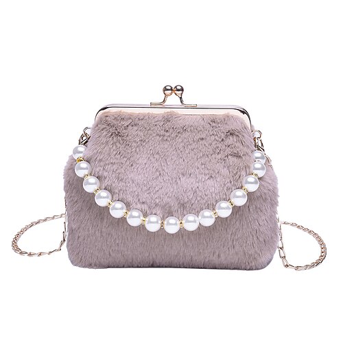 Women's Fluffy Bag Plush Bag Crossbody Bag Top Handle Bag Rabbit Hair Pearls Solid Color Shopping Going out White Black Pink Khaki
Women's Fluffy Bag Plush Bag Crossbody Bag Top Handle Bag Rabbit Hair Pearls Solid Color Shopping Going out White Black Pink Khaki