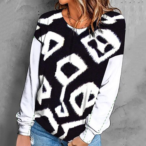 Women's Sweatshirt Pullover Retro Black Graphic Geometric Tie Dye Casual Round Neck Long Sleeve S M L XL 2XL 3XL / Winter
Women's Sweatshirt Pullover Retro Black Graphic Geometric Tie Dye Casual Round Neck Long Sleeve S M L XL 2XL 3XL / Winter