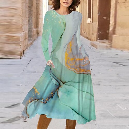 Women's Casual Dress A Line Dress Midi Dress Green Long Sleeve Color Gradient Pocket Print Fall Winter Round Neck Vacation Casual 2022 S M L XL XXL 3XL
Women's Casual Dress A Line Dress Midi Dress Green Long Sleeve Color Gradient Pocket Print Fall Winter Round Neck Vacation Casual 2022 S M L XL XXL 3XL