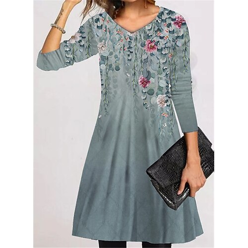 Women's Casual Dress T Shirt Dress Tee Dress Short Mini Dress Blue Long Sleeve Floral Pocket Print Fall Winter V Neck Vacation Casual 2022 S M L XL XXL 3XL
Women's Casual Dress T Shirt Dress Tee Dress Short Mini Dress Blue Long Sleeve Floral Pocket Print Fall Winter V Neck Vacation Casual 2022 S M L XL XXL 3XL
