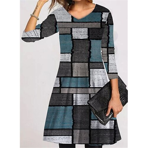 Women's Casual Dress T Shirt Dress Tee Dress Short Mini Dress Blue Long Sleeve Geometric Color Block Pocket Print Fall Winter V Neck Vacation Casual 2022 S M L XL XXL 3XL
Women's Casual Dress T Shirt Dress Tee Dress Short Mini Dress Blue Long Sleeve Geometric Color Block Pocket Print Fall Winter V Neck Vacation Casual 2022 S M L XL XXL 3XL