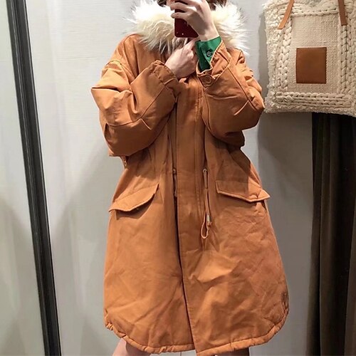 Women's Winter Jacket Winter Coat Parka Windproof Warm Outdoor Street Daily Vacation Zipper Pocket Drawstring Fur Collar Zipper Hoodie Contemporary Casual Daily Street Style Color Block Regular Fit
Women's Winter Jacket Winter Coat Parka Windproof Warm Outdoor Street Daily Vacation Zipper Pocket Drawstring Fur Collar Zipper Hoodie Contemporary Casual Daily Street Style Color Block Regular Fit