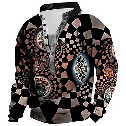 Men's Unisex Sweatshirt Pullover Button Up Hoodie Geometric Graphic Prints Print Casual Daily Sports 3D Print Streetwear Designer Casual Hoodies Sweatshirts Long Sleeve Brown
Men's Unisex Sweatshirt Pullover Button Up Hoodie Geometric Graphic Prints Print Casual Daily Sports 3D Print Streetwear Designer Casual Hoodies Sweatshirts Long Sleeve Brown