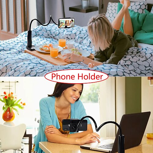 Gooseneck Cell Phone Holder Bed, Lazy Bracket, Universal Mobile Phone Clip Stand, Flexible Long Arm Rotating Mount for for Bed, Office, Kitchen
Gooseneck Cell Phone Holder Bed, Lazy Bracket, Universal Mobile Phone Clip Stand, Flexible Long Arm Rotating Mount for for Bed, Office, Kitchen