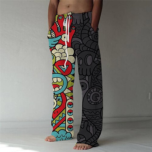 Men's Trousers Beach Pants Pocket Drawstring Elastic Waist Color Block Graphic Prints Comfort Breathable Casual Daily Holiday Streetwear Designer Black / Elasticity
Men's Trousers Beach Pants Pocket Drawstring Elastic Waist Color Block Graphic Prints Comfort Breathable Casual Daily Holiday Streetwear Designer Black / Elasticity