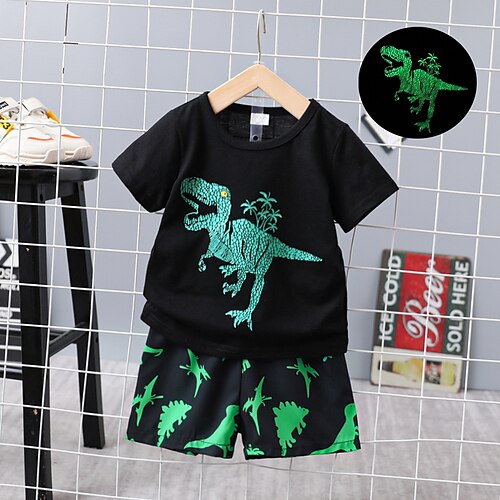 Kids Toddler Boys T-shirt Shorts Clothing Set 2 Pieces Short Sleeve Black Dinosaur Comfort Gentle Regular 2-6 Years
Kids Toddler Boys T-shirt Shorts Clothing Set 2 Pieces Short Sleeve Black Dinosaur Comfort Gentle Regular 2-6 Years
