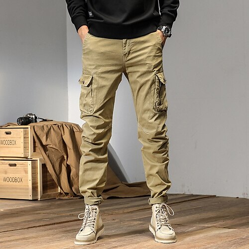 Men's Cargo Pants Trousers Work Pants Multi Pocket Solid Colored Comfort Breathable Casual Daily Streetwear Cotton Blend Sports Fashion Yellow Army Green Micro-elastic
Men's Cargo Pants Trousers Work Pants Multi Pocket Solid Colored Comfort Breathable Casual Daily Streetwear Cotton Blend Sports Fashion Yellow Army Green Micro-elastic