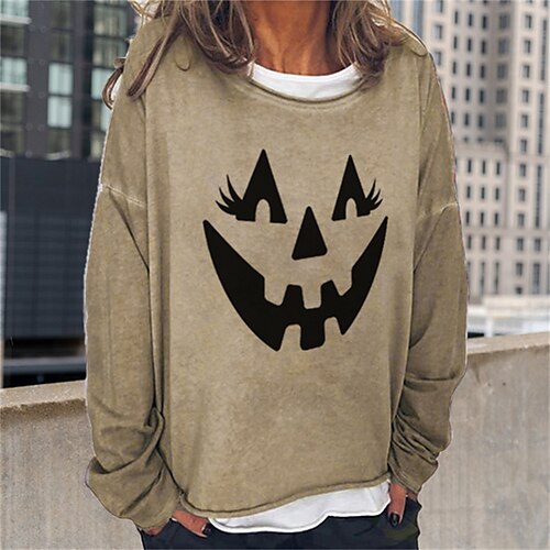 Women's Sweatshirt Pullover Pumpkin Print Halloween Weekend Hot Stamping Active Streetwear Hoodies Sweatshirts Black Blue
Women's Sweatshirt Pullover Pumpkin Print Halloween Weekend Hot Stamping Active Streetwear Hoodies Sweatshirts Black Blue