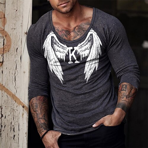 Men's T shirt Tee Graphic Wings V Neck Gray Print Street Sports Short Sleeve Print Clothing Apparel Fashion Designer Casual Comfortable / Summer / Summer
Men's T shirt Tee Graphic Wings V Neck Gray Print Street Sports Short Sleeve Print Clothing Apparel Fashion Designer Casual Comfortable / Summer / Summer