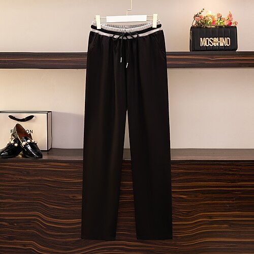 Women's Plus Size Chinos Pants Pocket Solid Color Chino Home Casual Natural Full Length Fall Winter Black XXL 3XL 4XL 5XL 6XL
Women's Plus Size Chinos Pants Pocket Solid Color Chino Home Casual Natural Full Length Fall Winter Black XXL 3XL 4XL 5XL 6XL