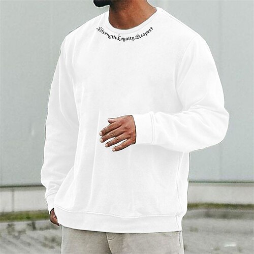 Men's Sweatshirt Pullover White Crew Neck Graphic Letter Print Sports & Outdoor Streetwear Designer Casual Big and Tall Winter Fall Clothing Apparel Hoodies Sweatshirts Long Sleeve / Spring
Men's Sweatshirt Pullover White Crew Neck Graphic Letter Print Sports & Outdoor Streetwear Designer Casual Big and Tall Winter Fall Clothing Apparel Hoodies Sweatshirts Long Sleeve / Spring