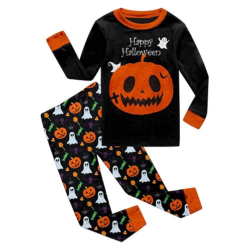 Kids Boys Halloween T-shirt Pants T-shirtSet Clothing Set 2 Pieces Long Sleeve Black Pumpkin Letter Print Street Sports Vacation Fashion Comfort Cool Daily 3-12 Years
Kids Boys Halloween T-shirt Pants T-shirtSet Clothing Set 2 Pieces Long Sleeve Black Pumpkin Letter Print Street Sports Vacation Fashion Comfort Cool Daily 3-12 Years