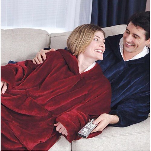 Adults' Oversized Hoodie Blanket Wearable Blanket With Pocket Cartoon Solid Color Onesie Pajamas Flannel Cosplay For Men and Women Carnival Animal Sleepwear Cartoon Festival / Holiday Costumes
Adults' Oversized Hoodie Blanket Wearable Blanket With Pocket Cartoon Solid Color Onesie Pajamas Flannel Cosplay For Men and Women Carnival Animal Sleepwear Cartoon Festival / Holiday Costumes