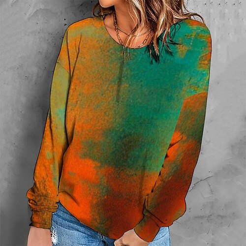 Women's Sweatshirt Pullover Retro Green Graphic Geometric Tie Dye Casual Round Neck Long Sleeve S M L XL 2XL 3XL / Winter
Women's Sweatshirt Pullover Retro Green Graphic Geometric Tie Dye Casual Round Neck Long Sleeve S M L XL 2XL 3XL / Winter