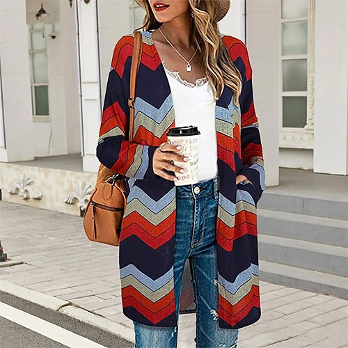 Women's Casual Jacket Windproof Warm Outdoor Street Daily Vacation Pocket Print Open Front V Neck Casual Street Style Stripes and Plaid Regular Fit Outerwear Long Sleeve Winter Fall Blue Red Gray S M
Women's Casual Jacket Windproof Warm Outdoor Street Daily Vacation Pocket Print Open Front V Neck Casual Street Style Stripes and Plaid Regular Fit Outerwear Long Sleeve Winter Fall Blue Red Gray S M
