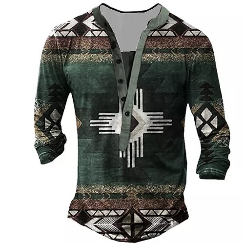 Men's T shirt Tee Henley Shirt Tee Graphic Henley Green 3D Print Plus Size Outdoor Daily Long Sleeve Button-Down Print Clothing Apparel Basic Designer Classic Comfortable / Sports
Men's T shirt Tee Henley Shirt Tee Graphic Henley Green 3D Print Plus Size Outdoor Daily Long Sleeve Button-Down Print Clothing Apparel Basic Designer Classic Comfortable / Sports