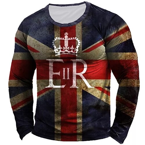 Men's Unisex T shirt Tee Graphic Prints National Flag Crew Neck Red 3D Print Crown Outdoor Street Long Sleeve Print Clothing Apparel Basic Sports Designer Casual
Men's Unisex T shirt Tee Graphic Prints National Flag Crew Neck Red 3D Print Crown Outdoor Street Long Sleeve Print Clothing Apparel Basic Sports Designer Casual