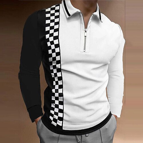 Men's Collar Polo Shirt Golf Shirt Plaid Turndown Black 3D Print Outdoor Street Long Sleeve Zipper Print Clothing Apparel Fashion Designer Casual Breathable
Men's Collar Polo Shirt Golf Shirt Plaid Turndown Black 3D Print Outdoor Street Long Sleeve Zipper Print Clothing Apparel Fashion Designer Casual Breathable