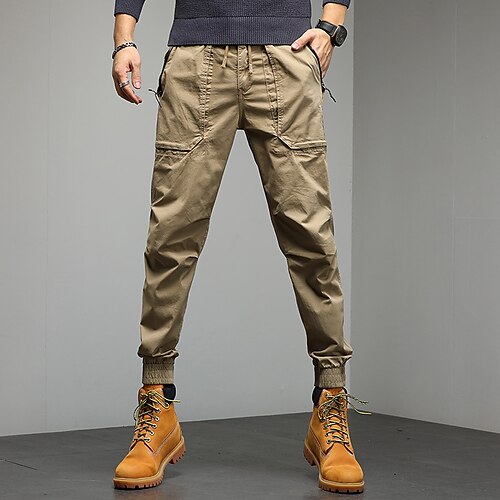 Men's Cargo Pants Trousers Work Pants Drawstring Elastic Waist Multi Pocket Solid Colored Comfort Breathable Casual Daily Streetwear Sports Fashion Green Khaki Micro-elastic / Elasticity
Men's Cargo Pants Trousers Work Pants Drawstring Elastic Waist Multi Pocket Solid Colored Comfort Breathable Casual Daily Streetwear Sports Fashion Green Khaki Micro-elastic / Elasticity