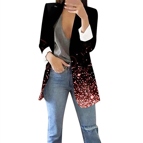 Women's Blazer Warm Breathable Outdoor Office Work Pocket Cardigan Turndown Fashion Professional Elegant Color Gradient Regular Fit Outerwear Long Sleeve Winter Fall Purple Gold Pink S M L XL XXL 3XL
Women's Blazer Warm Breathable Outdoor Office Work Pocket Cardigan Turndown Fashion Professional Elegant Color Gradient Regular Fit Outerwear Long Sleeve Winter Fall Purple Gold Pink S M L XL XXL 3XL