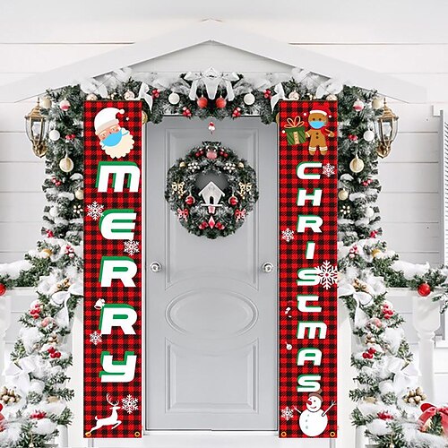 Christmas Couplet Cute Gingerbread Man Christmas Couplet Holiday Decoration Door Curtain Flag Hanging Flag Door Flag Banner
Christmas Couplet Cute Gingerbread Man Christmas Couplet Holiday Decoration Door Curtain Flag Hanging Flag Door Flag Banner