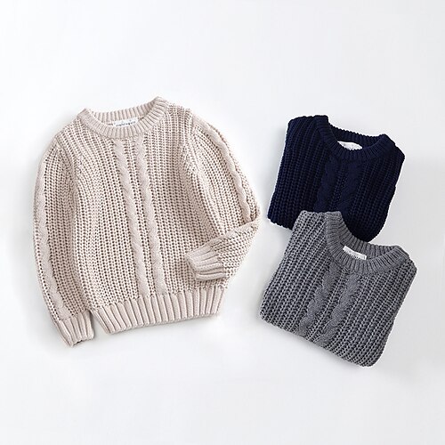 Kids Boys Sweater Solid Color Daily Long Sleeve Daily Cotton 4-12 Years Winter Royal Blue Beige Gray
Kids Boys Sweater Solid Color Daily Long Sleeve Daily Cotton 4-12 Years Winter Royal Blue Beige Gray