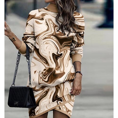 Women's Sweatshirt Dress Winter Dress Beige 3/4 Length Sleeve Print Print Winter Fall Turtleneck Fashion Modern 2022 S M L XL 2XL 3XL
Women's Sweatshirt Dress Winter Dress Beige 3/4 Length Sleeve Print Print Winter Fall Turtleneck Fashion Modern 2022 S M L XL 2XL 3XL