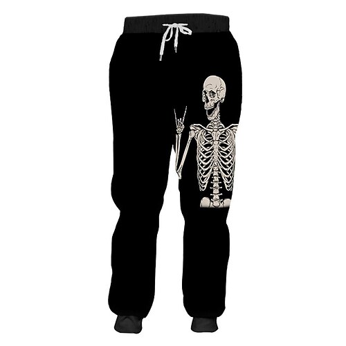 Men's Skeleton Sweat Pants Sweatpants Joggers Trousers Drawstring Elastic Waist Print Skull Graphic Prints Comfort Breathable Sports Outdoor Casual Daily Cotton Blend Terry Streetwear Designer Black
Men's Skeleton Sweat Pants Sweatpants Joggers Trousers Drawstring Elastic Waist Print Skull Graphic Prints Comfort Breathable Sports Outdoor Casual Daily Cotton Blend Terry Streetwear Designer Black