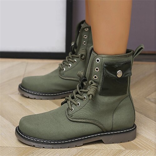 Women's Unisex Boots Outdoor Daily Combat Boots Booties Ankle Boots Winter Lace-up Flat Heel Round Toe Casual Industrial Style Synthetics Lace-up Solid Colored Leopard Black Army Green
Women's Unisex Boots Outdoor Daily Combat Boots Booties Ankle Boots Winter Lace-up Flat Heel Round Toe Casual Industrial Style Synthetics Lace-up Solid Colored Leopard Black Army Green