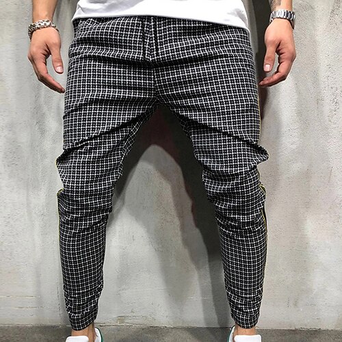 Men's Joggers Tapered pants Trousers Casual Pants Plaid Drawstring Trousers Pocket Elastic Waist Grid / Plaid Comfort Soft Daily Holiday Streetwear Casual Black Micro-elastic / Elasticity
Men's Joggers Tapered pants Trousers Casual Pants Plaid Drawstring Trousers Pocket Elastic Waist Grid / Plaid Comfort Soft Daily Holiday Streetwear Casual Black Micro-elastic / Elasticity