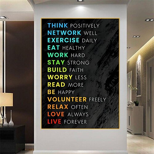 

cross-border special for inspirational label text hanging painting canvas painting frameless mural living room decoration painting core