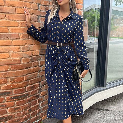 Women's Shirt Dress A Line Dress Short Mini Dress Blue Gold Long Sleeve Color Block Split Ruched Button Fall Winter Shirt Collar Fashion 2022 S M L XL
Women's Shirt Dress A Line Dress Short Mini Dress Blue Gold Long Sleeve Color Block Split Ruched Button Fall Winter Shirt Collar Fashion 2022 S M L XL