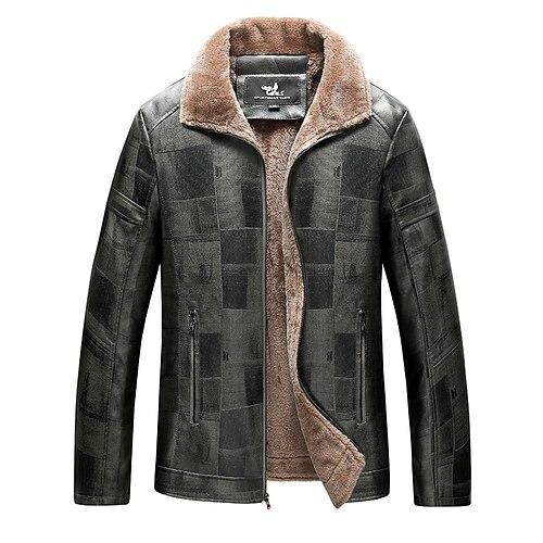 Men's Faux Leather Jacket Thermal Warm Rain Waterproof Work Motorcycle Vacation Zipper Turndown Classic Style Classic & Timeless Comfortable Jacket Outerwear Solid Color Plain Full Zip Black Light
Men's Faux Leather Jacket Thermal Warm Rain Waterproof Work Motorcycle Vacation Zipper Turndown Classic Style Classic & Timeless Comfortable Jacket Outerwear Solid Color Plain Full Zip Black Light