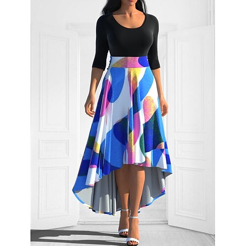 Women's Casual Dress Swing Dress Long Dress Maxi Dress Black And White Black Blue Half Sleeve Geometric Bow Winter Fall Autumn U Neck Modern Fall Dress 2022 S M L XL 2XL 3XL
Women's Casual Dress Swing Dress Long Dress Maxi Dress Black And White Black Blue Half Sleeve Geometric Bow Winter Fall Autumn U Neck Modern Fall Dress 2022 S M L XL 2XL 3XL