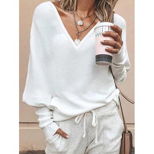 Mujer Camisa Negro Blanco Rojo Plano Manga Larga Casual Fin de semana Ropa de calle Escote en Pico Regular Holgado Manga Murciélago S
Mujer Camisa Negro Blanco Rojo Plano Manga Larga Casual Fin de semana Ropa de calle Escote en Pico Regular Holgado Manga Murciélago S