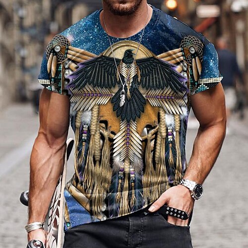 Men's Unisex T shirt Tee Tribal Graphic Prints Crew Neck Blue 3D Print Outdoor Street Short Sleeve Print Clothing Apparel Sports Designer Casual Big and Tall / Summer / Summer
Men's Unisex T shirt Tee Tribal Graphic Prints Crew Neck Blue 3D Print Outdoor Street Short Sleeve Print Clothing Apparel Sports Designer Casual Big and Tall / Summer / Summer