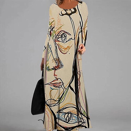 Women's Casual Dress A Line Dress Maxi long Dress Khaki Long Sleeve Abstract Pocket Print Fall Winter V Neck Vacation Casual 2022 S M L XL XXL 3XL
Women's Casual Dress A Line Dress Maxi long Dress Khaki Long Sleeve Abstract Pocket Print Fall Winter V Neck Vacation Casual 2022 S M L XL XXL 3XL