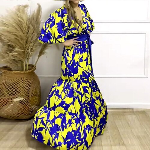 Women's Swing Dress Boho Dress Long Dress Maxi Dress Blue Long Sleeve Floral Lace up Winter Fall Autumn V Neck Mature Winter Dress Weekend Fall Dress S M L XL
Women's Swing Dress Boho Dress Long Dress Maxi Dress Blue Long Sleeve Floral Lace up Winter Fall Autumn V Neck Mature Winter Dress Weekend Fall Dress S M L XL