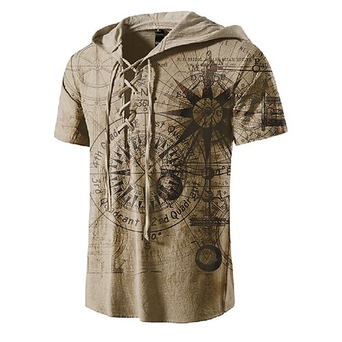 Men's Unisex T shirt Tee Graphic Prints Compass Hooded Khaki Short Sleeve 3D Print Outdoor Street Lace up Print Tops Basic Sports Designer Casual
Men's Unisex T shirt Tee Graphic Prints Compass Hooded Khaki Short Sleeve 3D Print Outdoor Street Lace up Print Tops Basic Sports Designer Casual