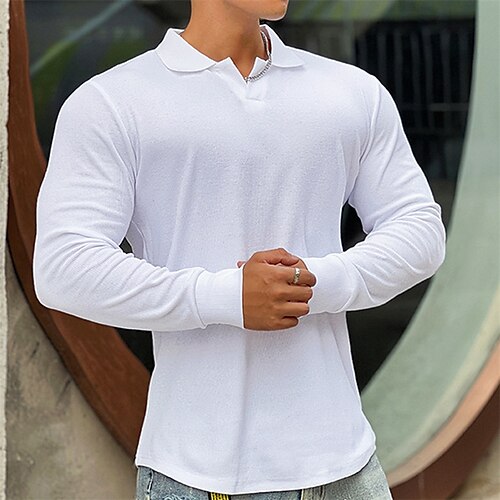Men's T shirt Tee Solid Colored Turndown Gray White Black Street Sports Long Sleeve Clothing Apparel Fashion Designer Casual Comfortable
Men's T shirt Tee Solid Colored Turndown Gray White Black Street Sports Long Sleeve Clothing Apparel Fashion Designer Casual Comfortable